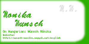 monika wunsch business card
